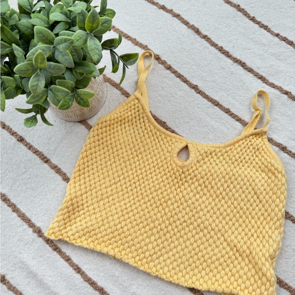 ✨Yellow Knit Crop Top✨
